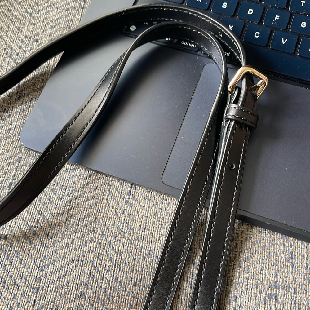 kate spade Black Leather Adjustable Crossbody Strap with Gold Hardware - Picture 13 of 13